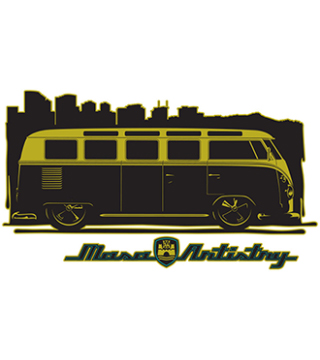 Masa Bus Metallic Gold